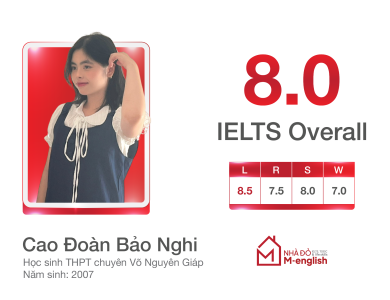 CAO ĐOÀN BẢO NGHI - 8.0 IELTS OVERALL